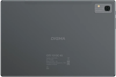 Планшет Digma CITI 1313C 4G SC9863A1 (1.6) 8C RAM3Gb ROM32Gb 10.1" IPS 1280x800 4G Android 13 темно-серый 5Mpix 2Mpix BT WiFi microSD 128Gb 6000mAh 255hrs