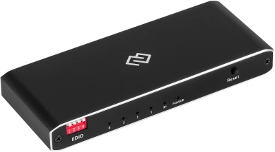 Сплиттер аудио-видео Digma DHSP-v2x4 HDMI (f)/4xHDMI (f) черный