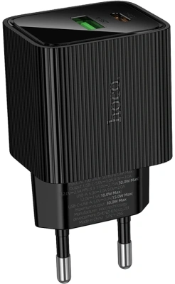 Сетевое зар./устр. Hoco CS84A Excellent PD30W+QC3.0 30W 3A (PD+QC) универсальное черный (64554)