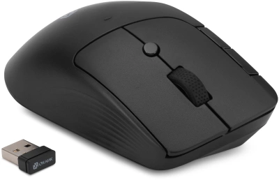 Мышь Оклик 501MW черный оптическая 2400dpi беспров. USB для ноутбука 6but (1877553)