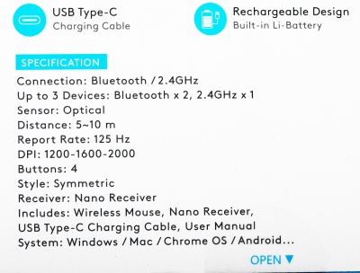 Мышь A4Tech Fstyler FB10C черный оптическая 2000dpi беспров. BT/Radio USB 4but (FB10C STONE BLACK)