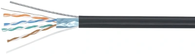 Кабель информационный Cabeus FTP-4P-CAT.5E-SOLID-ST-OUT кат.5E F/UTP 4 пары PE внешний 305м черный