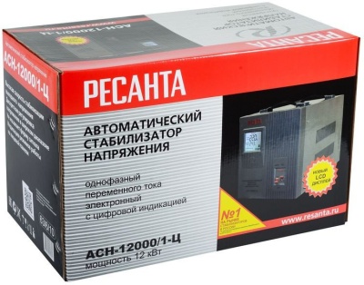 Стабилизатор напряжения Ресанта АСН-12000/1-Ц однофазный серый (63/6/10)