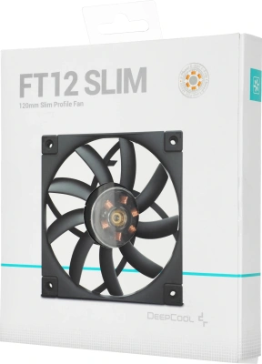 Вентилятор для корпуса Deepcool FT12 Slim 120х120x15 черный 4-pin 25.6дБ (R-FT12SLIM-BKWPN1-G) Ret