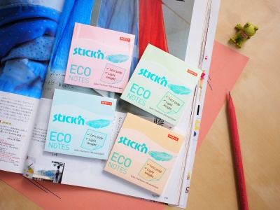 Блок самоклеящийся бумажный Stick`n ECO 21746 76x76мм 100лист. 60г/м2 пастель розовый