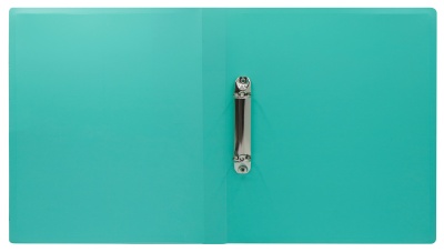 Папка на 2-х кольцах Бюрократ Пастель PAST0812/2RGRN A4 пластик 0.5мм кор.27мм торц.карм с бум. встав мятный