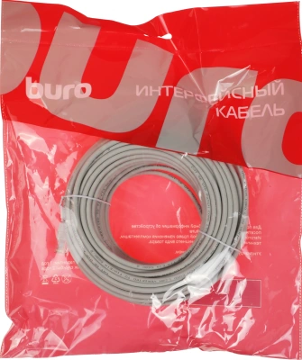 Патч-корд Buro UTP-5E-25M-G-LSZH 1Гбит/с UTP 4 пары cat.5E 25м серый RJ-45 (m)-RJ-45 (m)