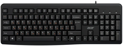 Клавиатура Acer OKW500 черный USB Multimedia (ZL.KBDEE.01T) кабель 1.8м