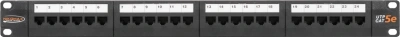 Патч-панель Nikomax NMC-RP24UD2-1U-BK 19" 1U 24xRJ45 кат.5E UTP