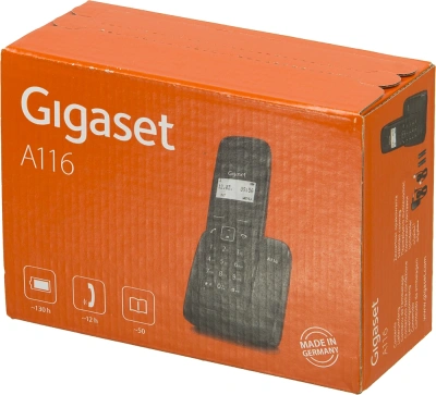 Р/Телефон Dect Gigaset A116 RUS черный АОН