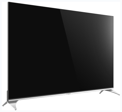 Телевизор QLED Hyundai 55" H-LED55QBU7500 Android TV Frameless черный/серебристый 4K Ultra HD 60Hz DVB-T DVB-T2 DVB-C DVB-S DVB-S2 USB WiFi Smart TV