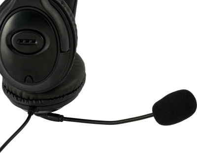 Наушники с микрофоном Оклик HS-M400 черный 1.8м накладные оголовье (1532019)