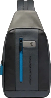 Рюкзак слинг мужской Piquadro Urban CA6540UB00/NGR черный/серый натур.кожа