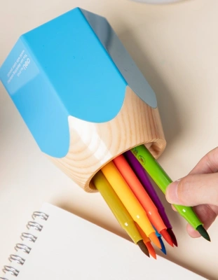 Подставка Deli E9145 для письменных принадлежностей ассорти пластик