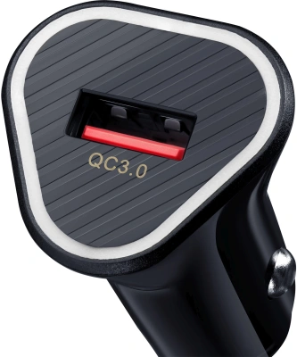 Автомобильное зар./устр. Buro BUCL1 18W 3A (QC) USB-A универсальное черный (BUCL18P100BK)