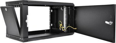 Шкаф коммутационный ЦМО ШРН-Эконом (ШРН-Э-6.650.1-9005) настенный 6U 600x650мм пер.дв.металл 65кг серый 600мм 16.2кг 180град. 342мм IP20 металл