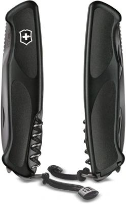Нож перочинный Victorinox RangerGrip Onyx (0.9563.C31P) 130мм 12функц. черный подар.коробка в комплекте: шнурок
