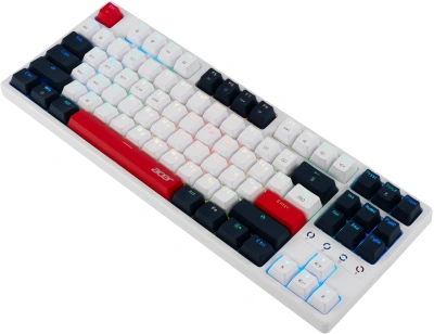 Клавиатура Acer OKR302 механическая белый USB беспроводная BT/Radio for gamer LED (ZL.KBDEE.016) кабель 1.6м