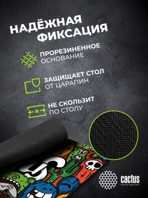 Коврик для мыши Cactus Colorful Cacti 300x250x3мм (CS-MPC-D03M)