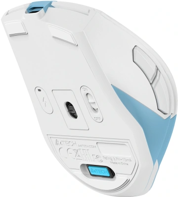 Мышь A4Tech Fstyler FG45CS Air2 голубой/белый оптическая 2000dpi silent беспров. USB для ноутбука 7but (FG45CS AIR2 USB (ICY BLUE))