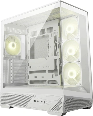 Корпус MSI MAG Pano 130R PZ белый без БП ATX 6x120mm 2x140mm 2xUSB3.0 audio AirDuct bott PSU