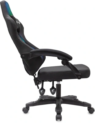 Кресло игровое Knight Wolf RGB черный с подголов. крестов. пластик пластик черный