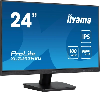 Монитор Iiyama 23.8" ProLite XU2493HSU-B7 черный IPS LED 16:9 HDMI M/M матовая 300cd 178гр/178гр 1920x1080 100Hz DP FHD USB 3кг