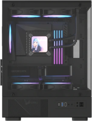 Корпус Formula Crystal Z1CM v2 черный без БП mATX 1xUSB2.0 1xUSB3.0 audio bott PSU