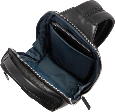Рюкзак слинг мужской Piquadro Tebe CA7155W144/N черный натур.кожа