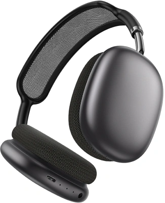 Гарнитура накладные Hoco W65 Plus 1.2м т.серый беспроводные bluetooth оголовье (50397)