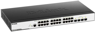 Коммутатор D-Link DGS-3000-28L/B1A 24x1Гбит/с 4SFP управляемый