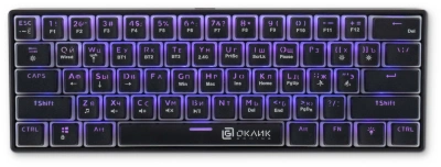 Клавиатура Оклик K763W механическая черный USB беспроводная BT/Radio Multimedia for gamer LED (1920548) кабель 1.5м