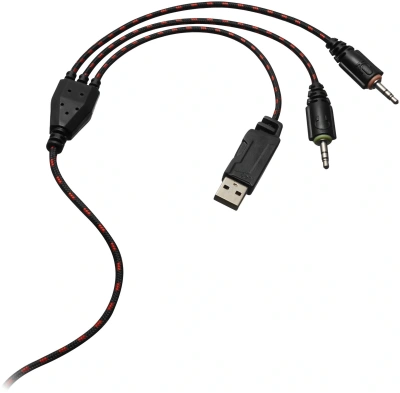 Наушники с микрофоном Оклик HS-L500G TOXIC черный 2.2м мониторные оголовье (472656)