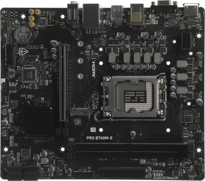 Материнская плата MSI PRO B760M-E Soc-1700 Intel B760 2xDDR5 mATX AC`97 8ch(7.1) GbLAN+VGA+HDMI