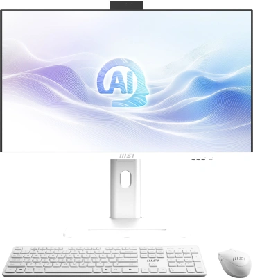 Моноблок MSI Modern AM273QP AI 1UM-095XRU 27" WQHD Core Ultra 7 155H (1.4) 16Gb SSD1Tb Graphics CR без ОС 2.5xGbitEth WiFi BT 150W клавиатура мышь Cam белый 2560x1440