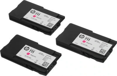 Картридж струйный HP 711 CZ135A пурпурный тройная упак. для HP DJ T120/T520