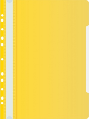 Папка-скоросшиватель Бюрократ PS-P20YEL A4 прозрач.верх.лист боков.перф. пластик желтый 0.12/0.16