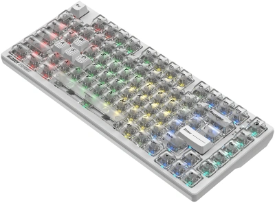 Клавиатура A4Tech MS76 механическая белый USB Multimedia for gamer LED кабель 1.8м