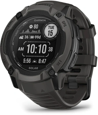 Смарт-часы Garmin Instinct 2X Solar 50мм 1" MIP корп.черный рем.черный (010-02805-00)