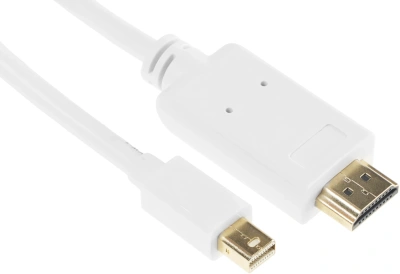 Кабель аудио-видео Buro 1.2v miniDisplayport (m)/HDMI (m) 2м. позолоч.конт. белый (BHP MDPP-HDMI-2)