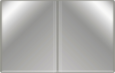 Папка с 80 прозр.вклад. Бюрократ -BPV80GREY A4 пластик 0.8мм торц.карм с бум. встав серый