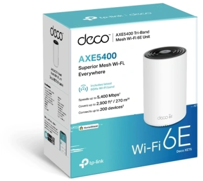 Бесшовный Mesh роутер TP-Link Deco XE75 (DECO XE75(1-PACK)) AXE5400 10/100/1000BASE-TX белый