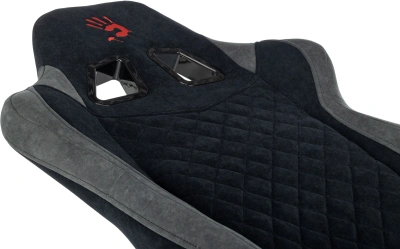 Кресло игровое A4Tech Bloody GC-580 черный/серый искусственная замша с подголов. крестов.