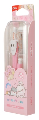 Циркуль Deli EH602 в компл.:карандаш мех.