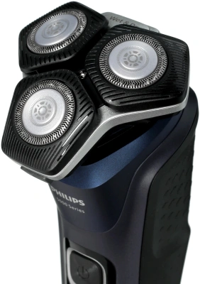 Бритва роторная Philips Series 5000 S5885/10 реж.эл.:3 питан.:аккум. черный/синий