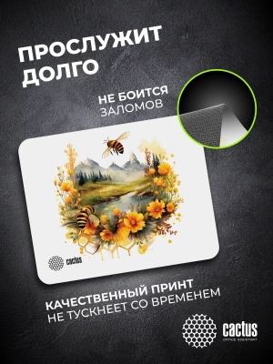 Коврик для мыши Cactus Honeybee 220x180x2мм (CS-MP-P09XS)