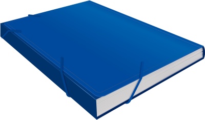 Портфель Бюрократ -BPR6BLUE 6 отдел. A4 пластик 0.7мм синий