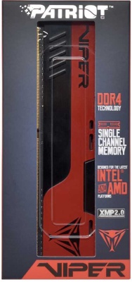Память DDR4 8GB 3200MHz Patriot PVE248G320C8 Viper Elite II RTL Gaming PC4-25600 CL18 DIMM UDIMM 288-pin 1.35В с радиатором Ret
