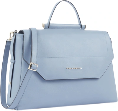 Деловая сумка женская Piquadro Circle BD6778W92/AZ3 с отделением для ноутбука 14" голубая натур.кожа