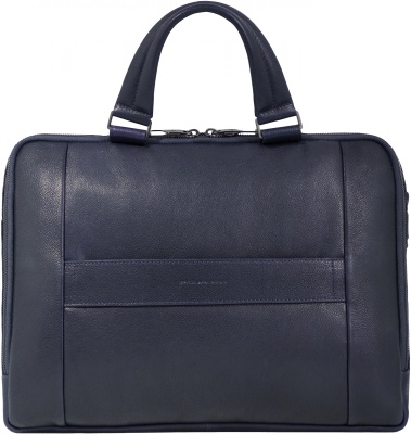 Деловая сумка Piquadro Carl CA4098S129/BLU с отделением для ноутбука 14" темно-синяя натур.кожа
